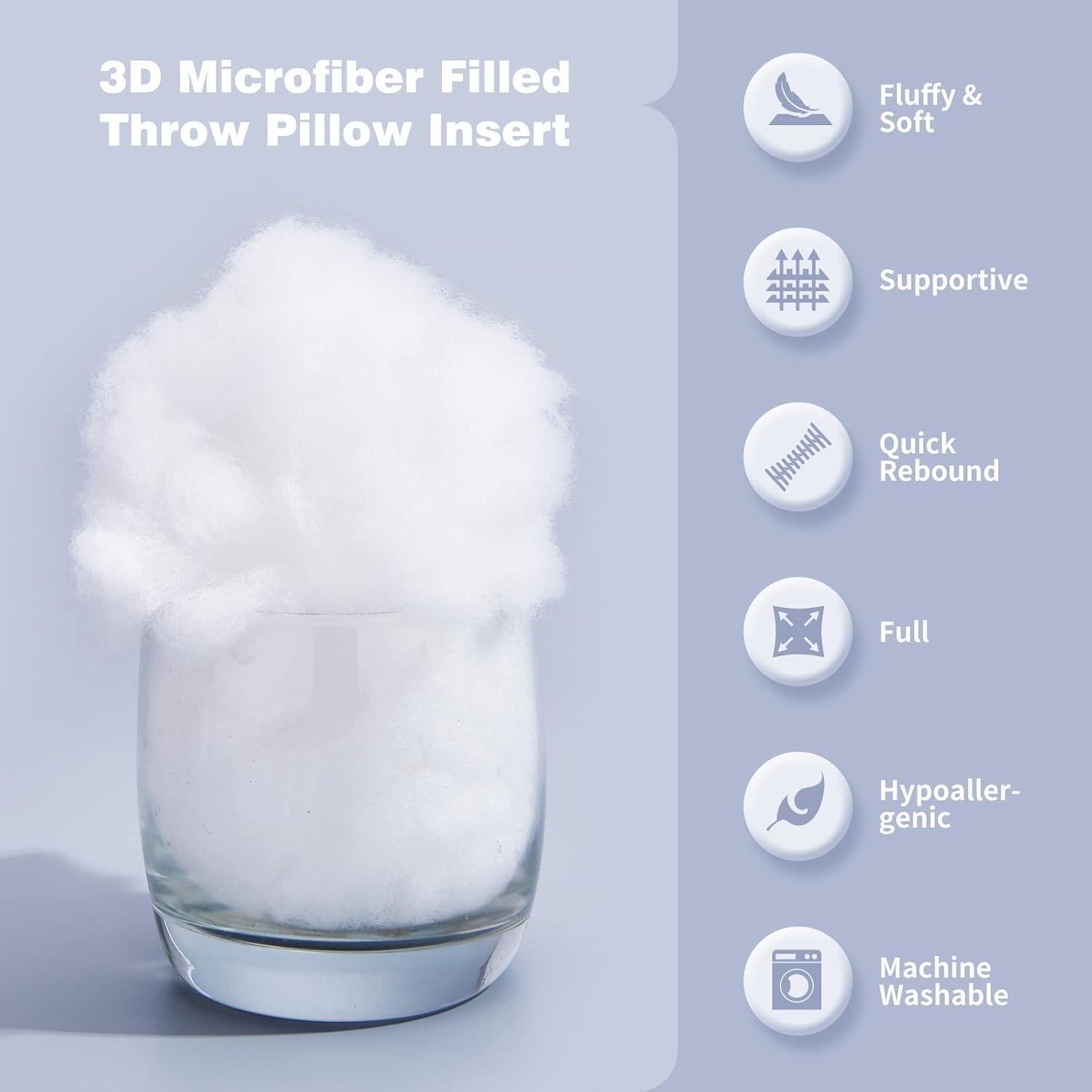 White Waterproof 4-Pack 20x20 Pillow Inserts