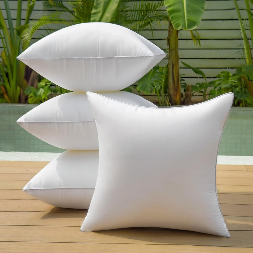 White Waterproof 4-Pack 20x20 Pillow Inserts