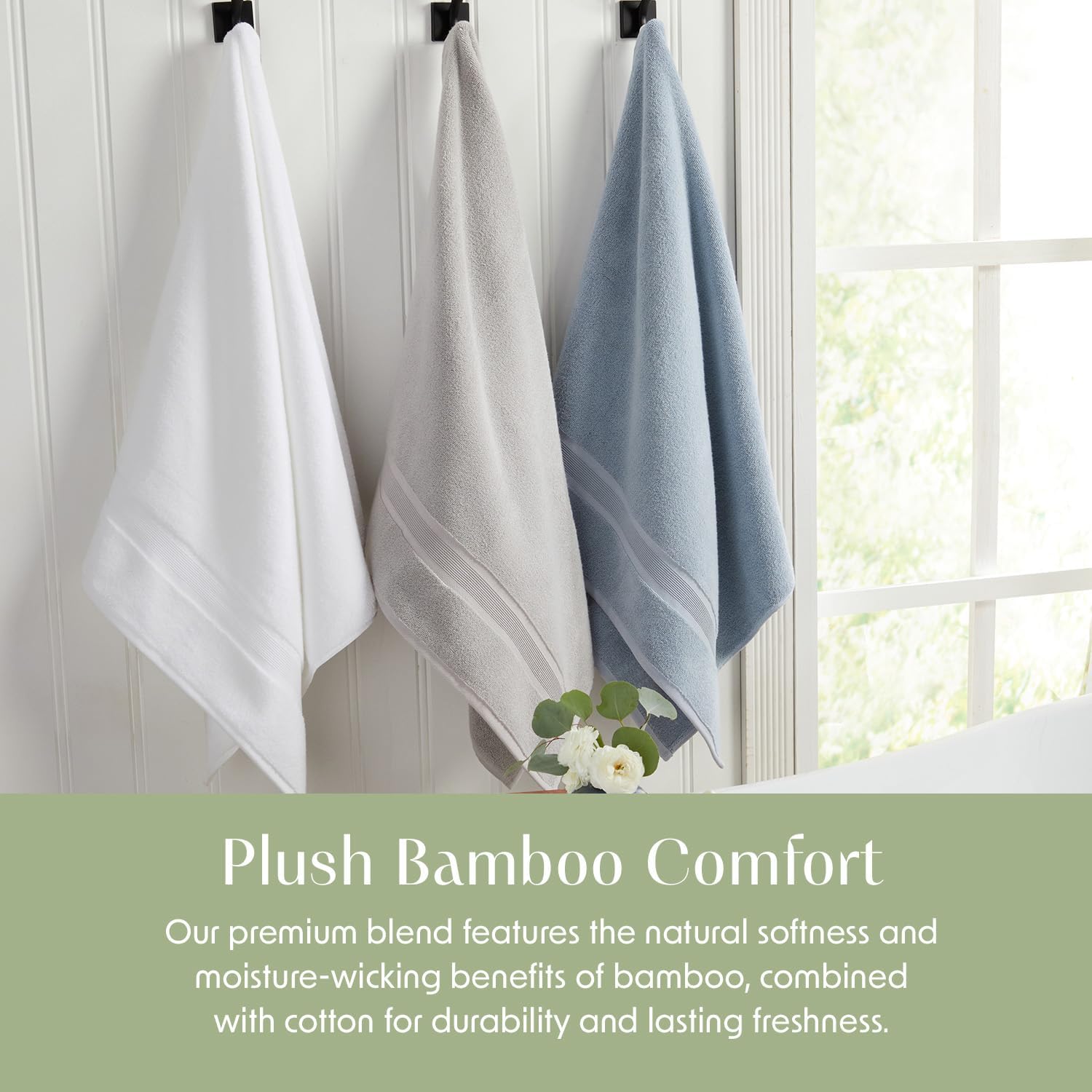 Blue Fog Bamboo Cotton 6-Piece Towel Set