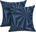 Night Rays Jacquard 2-Pack Waterproof Outdoor Pillow Covers 18x18