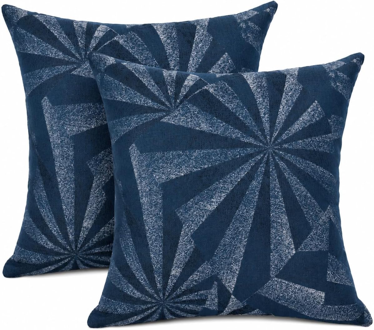 Night Rays Jacquard 2-Pack Waterproof Outdoor Pillow Covers 18x18