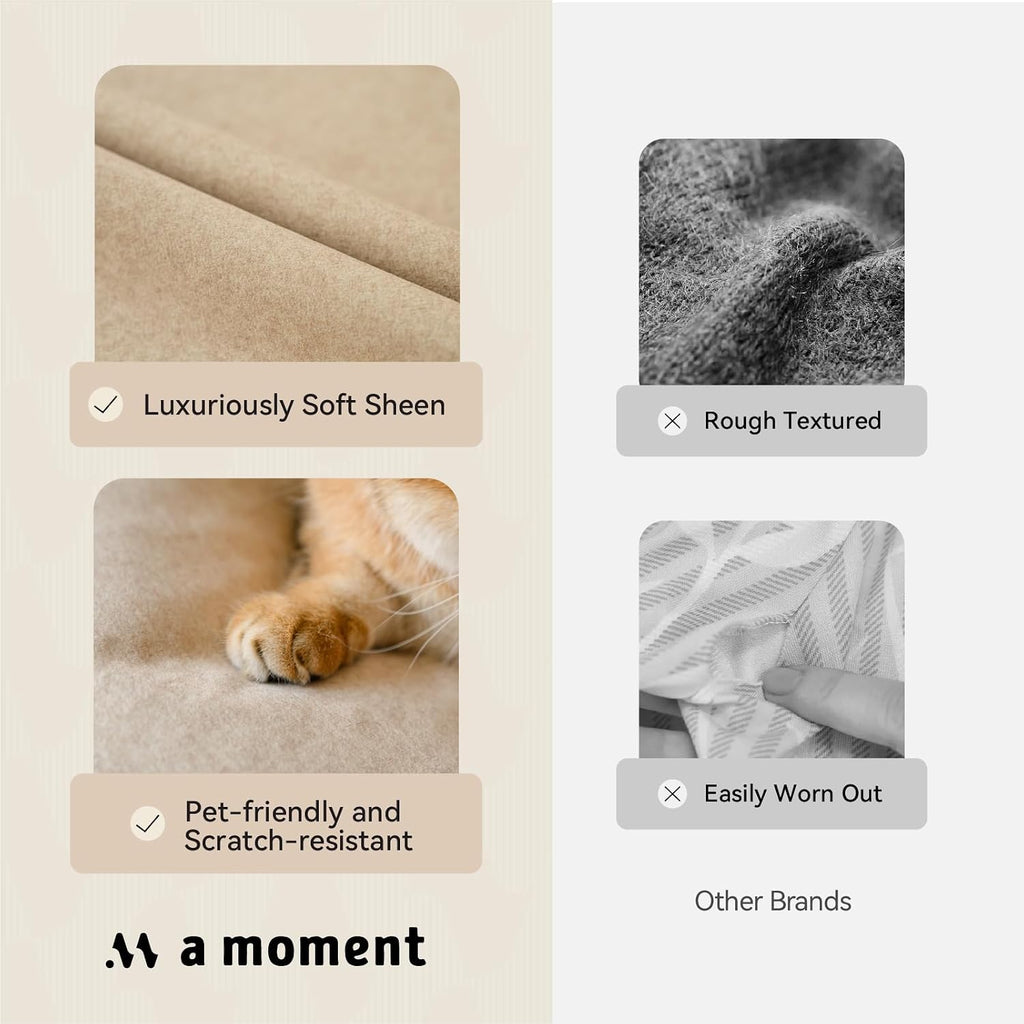 Brown Pet Friendly 4-Pack Waterproof Pillow Covers 18x18