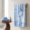 Blue Reversible 6-Piece Cotton Towel Set
