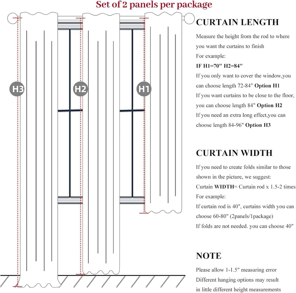 Tan Beige Pinch Pleated Blackout Linen Curtains 40x84 Set of 2