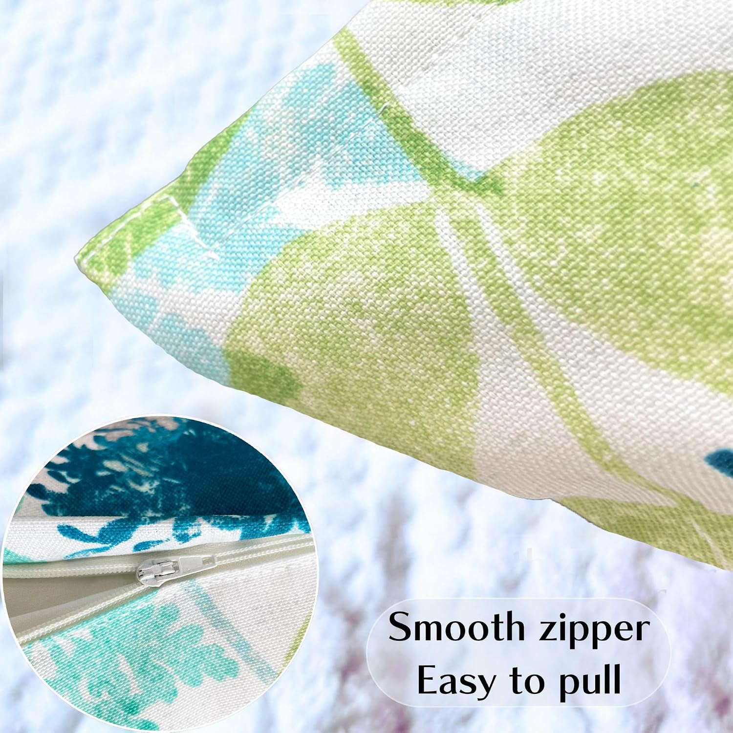 Floral Double-Sided 2-Pack Waterproof Pillow Covers 18x18