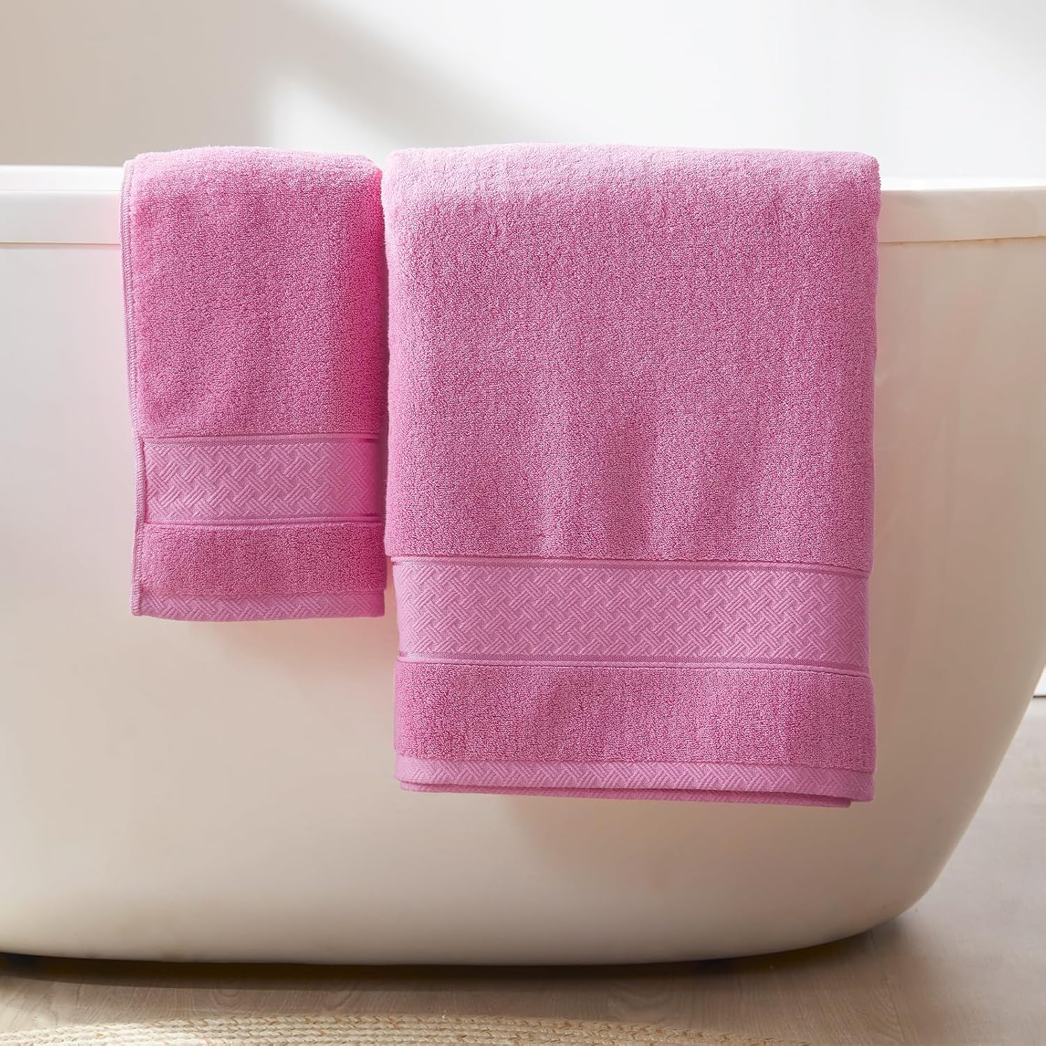 Pink Turkish Cotton 6-Piece Towel Set