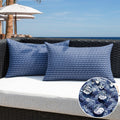Navy Blue Farmhouse 2-Pack Waterproof Pillow Covers 12x20