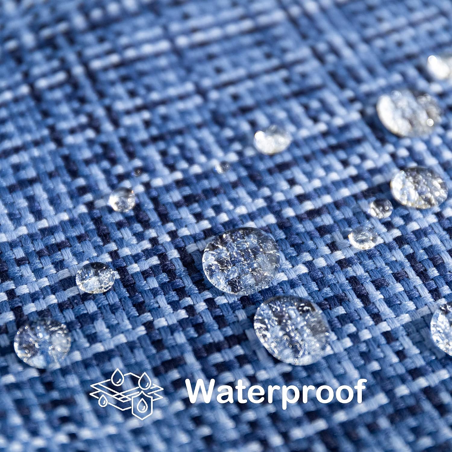 Navy Blue 2-Pack Waterproof Outdoor Pillow Covers 24x24