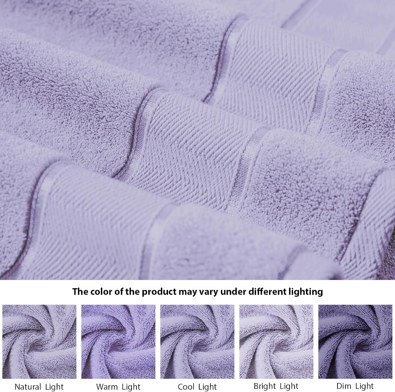 Lavender Turkish Cotton 6-Piece Towel Set