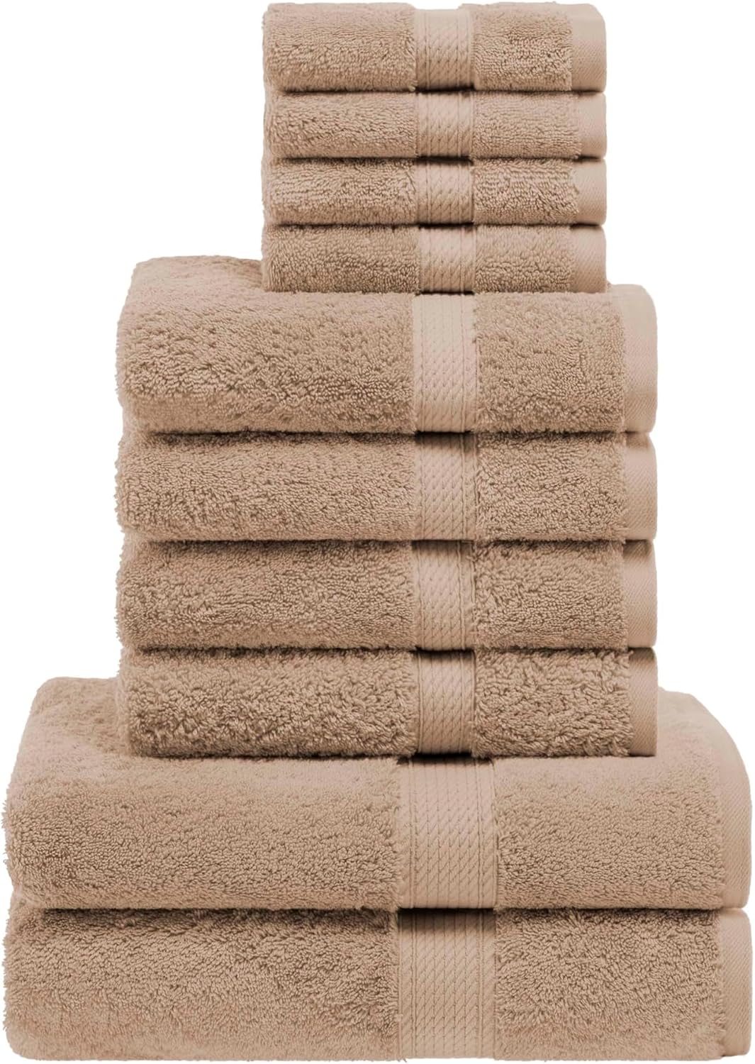Latte 10-Piece Egyptian Cotton Towel Set