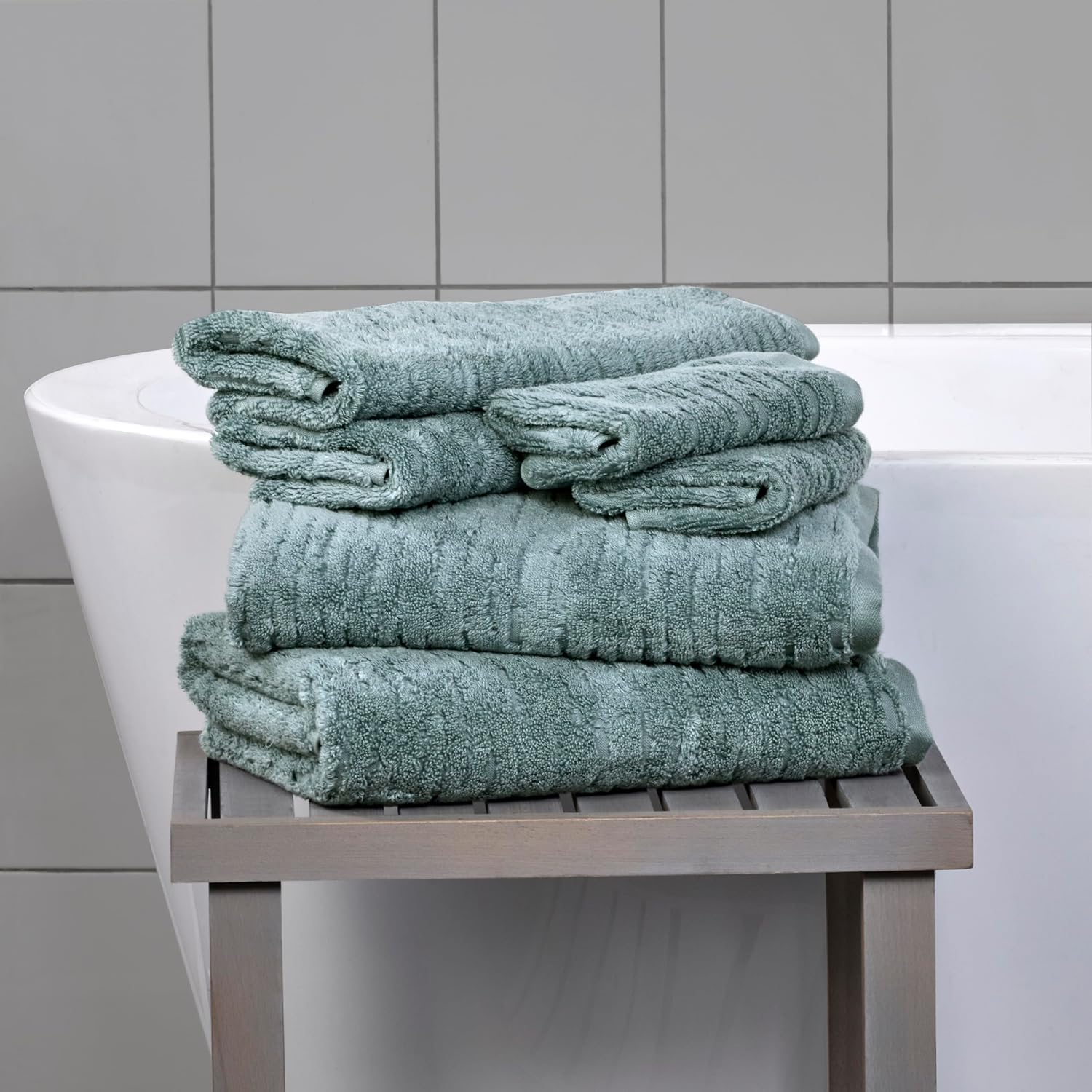 Teal CloudSoft 6-Piece Cotton Towel Set