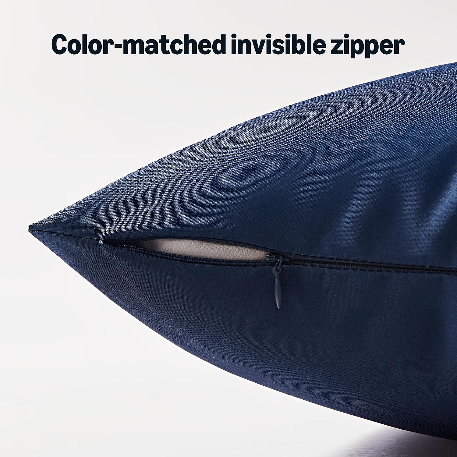 Navy Blue 4-Pack Waterproof Outdoor Pillow Covers 18x18