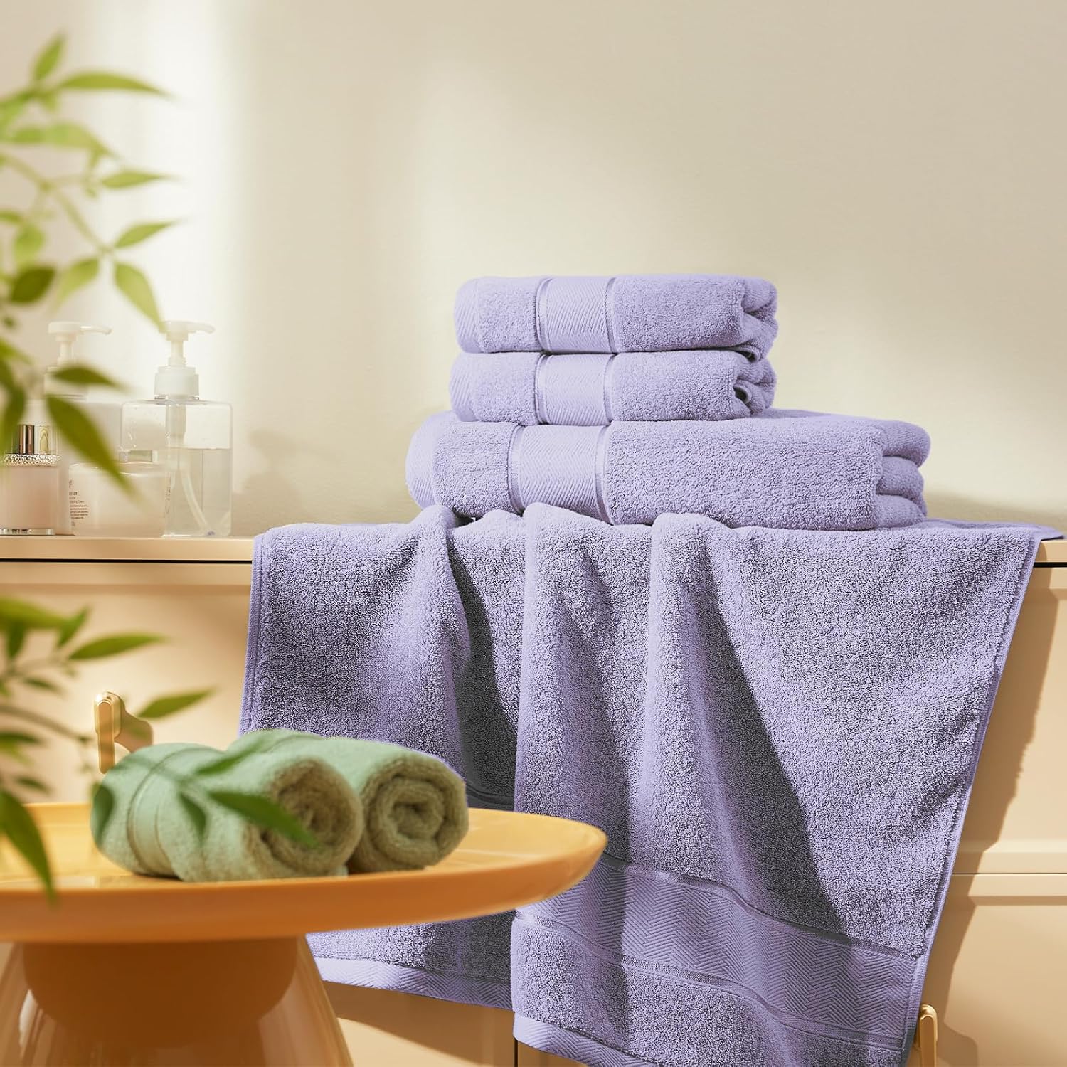 Lavender Turkish Cotton 6-Piece Towel Set
