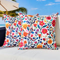 Boho Floral 2-Pack Waterproof Outdoor Pillow Covers 18x18