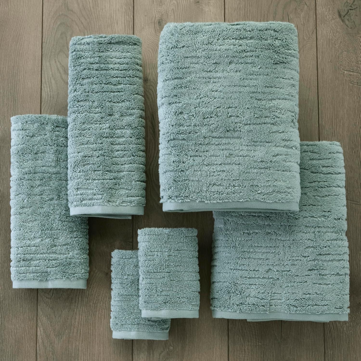 Teal CloudSoft 6-Piece Cotton Towel Set
