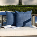 Navy Blue 2-Pack Waterproof Outdoor Pillow Covers 24x24
