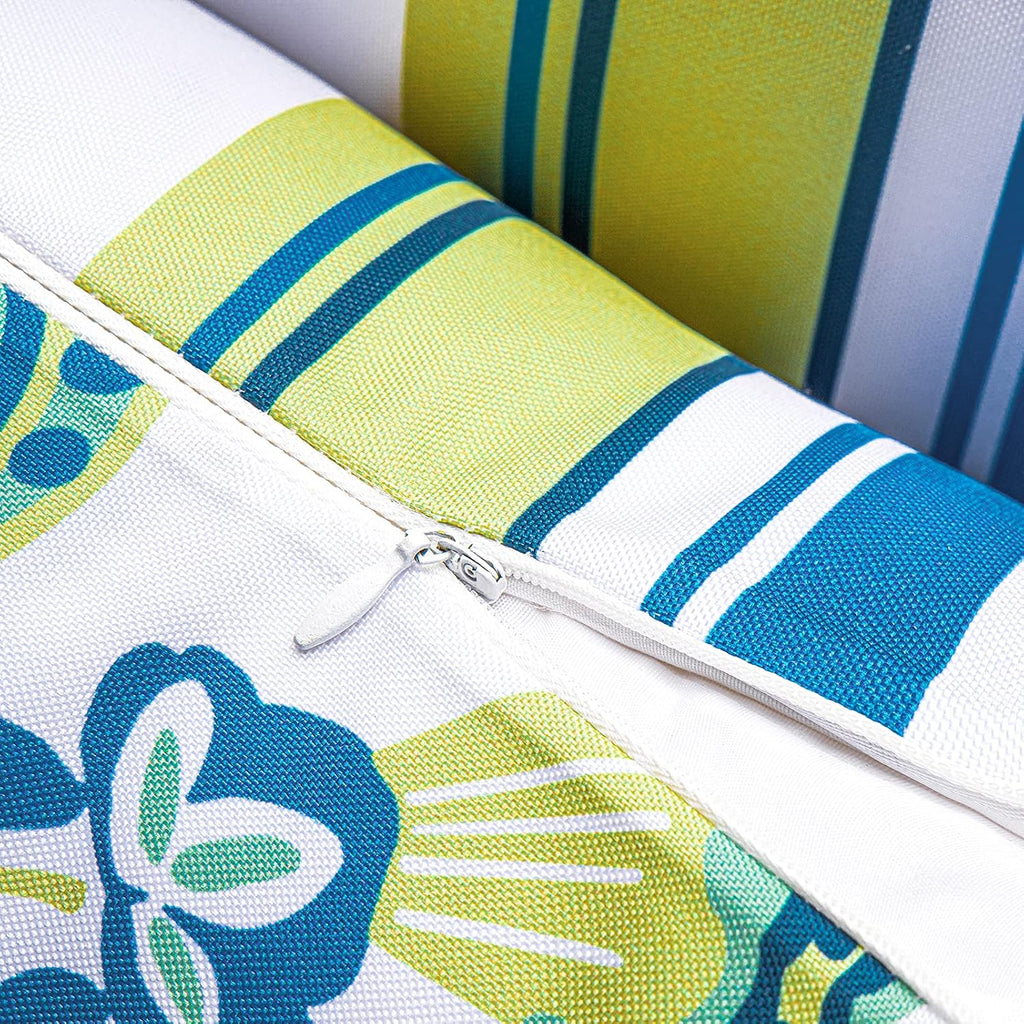 Off White Floral Waterproof 2-Pack Pillow Covers