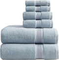 Blue Fog Bamboo Cotton 6-Piece Towel Set