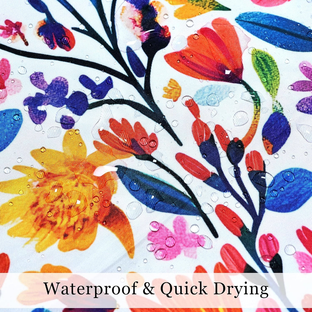 Boho Floral 2-Pack Waterproof Outdoor Pillow Covers 18x18