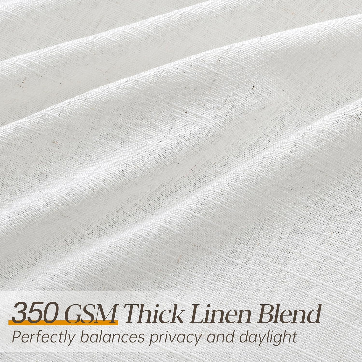 Ivory Linen Pinch Pleat Curtains 84" 2 Panels