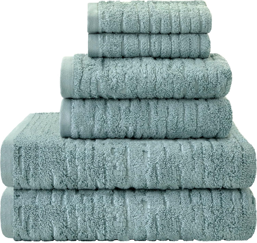 Teal CloudSoft 6-Piece Cotton Towel Set
