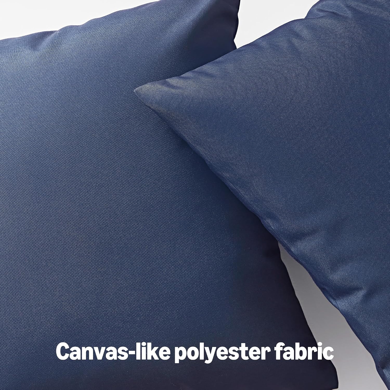 Navy Blue 4-Pack Waterproof Outdoor Pillow Covers 18x18